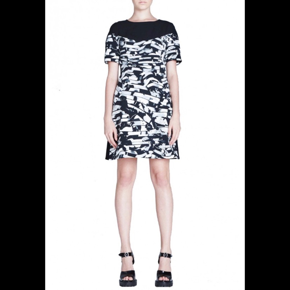 Kenzo Geometric Stripe Print Dress - Picture 1 of 7